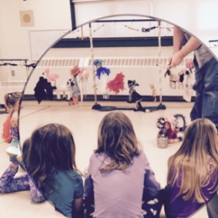 Marionette demonstration at Digby Elementary